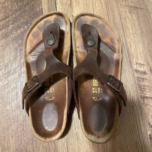 Birkenstock Habana Oiled Leather Gizeh Style 37